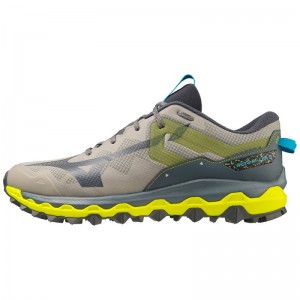 Mizuno WAVE Mujin 9 Grijs Blauw Geel | FJFD9745