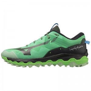 Mizuno WAVE Mujin 9 Groen Zwart Blauw | EKBZ2399