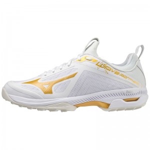 Mizuno WAVE Panthera Wit Goud | BWKF5701