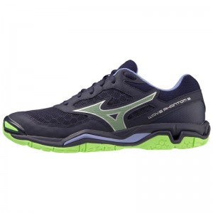 Mizuno WAVE Phantom 3 Donkerblauw Groen Paars | MWJK5397