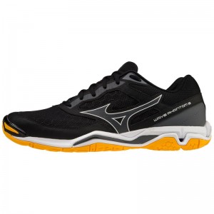 Mizuno WAVE Phantom 3 Zwart Wit Geel | ISKT8125