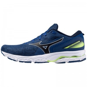 Mizuno WAVE Prodigy 5 Donkerblauw Wit Groen | LUJJ6195