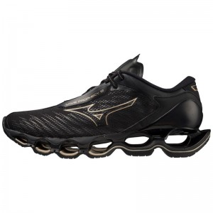 Mizuno WAVE Prophecy 12 Zwart Goud | EAGJ7766