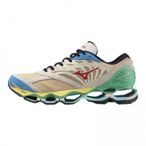 Mizuno WAVE Prophecy LS Beige Rood Blauw | YHUA5818