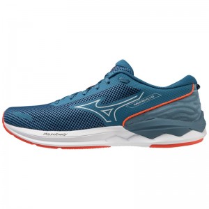 Mizuno WAVE Revolt 3 Blauw Wit Koraal | HEHA9393