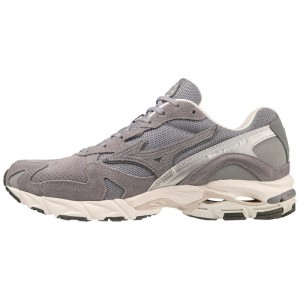 Mizuno WAVE Rider 10 Premium Zilver Grijs Wit | ZAUJ1768