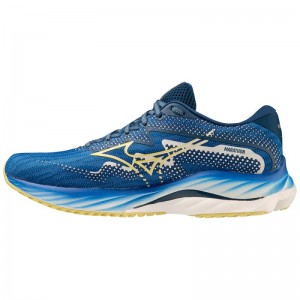 Mizuno WAVE Rider 27 Amsterdam Lichtblauw Geel | YJGE6029