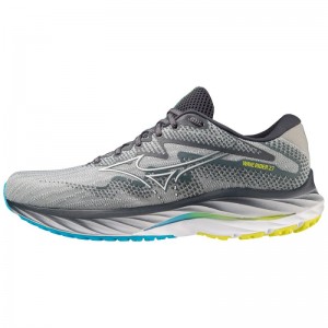 Mizuno WAVE Rider 27 Blauw Wit Geel | AIKQ7723