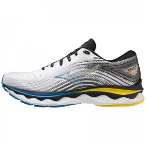 Mizuno WAVE Sky 6 Wit Geel Indigo | AEZP5422