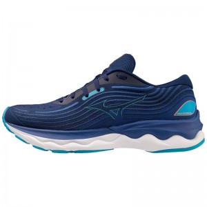 Mizuno WAVE Skyrise 4 Donkerblauw Turquoise Oranje | OBDL2434