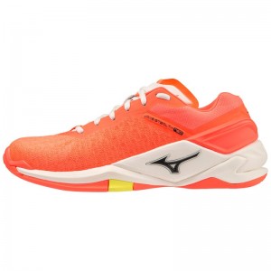 Mizuno WAVE Stealth Neo Koraal Zwart Geel | LKHZ0496