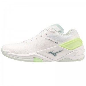 Mizuno WAVE Stealth Neo Wit Groen | KAXT8276