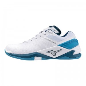 Mizuno WAVE Stealth Neo Wit Zilver Blauw | RESJ3585