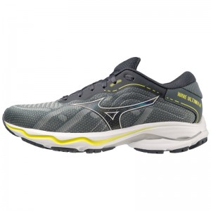 Mizuno WAVE Ultima 14 Donkergrijs Wit Geel | OPYA7721