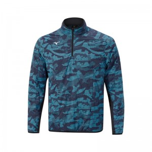 Mizuno Winter Stretch 1/4 Zip Blauw | SYWP6838