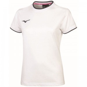 Mizuno Wom Tee Wit | TOHO7193