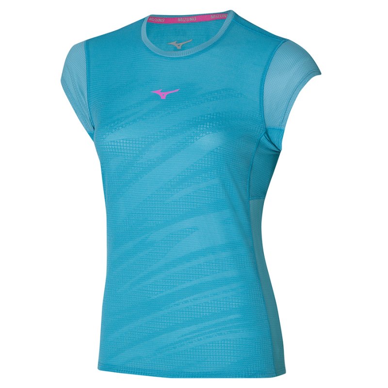 Mizuno AERO Tee Blauw | DDIN3200