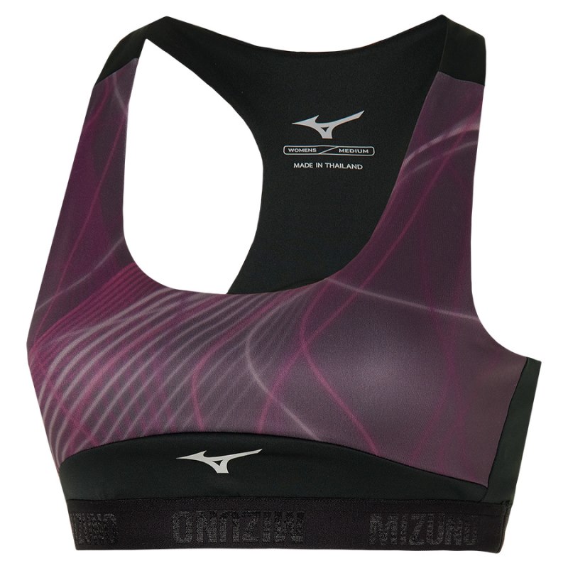 Mizuno Alpha Graphic Bra Zwart Roze | WSZH1892