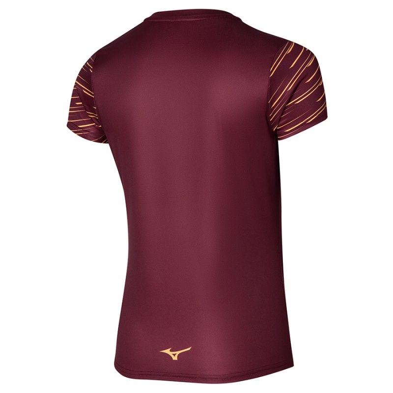 Mizuno Athletics Graphic Tee Bordeaux | UHST0200