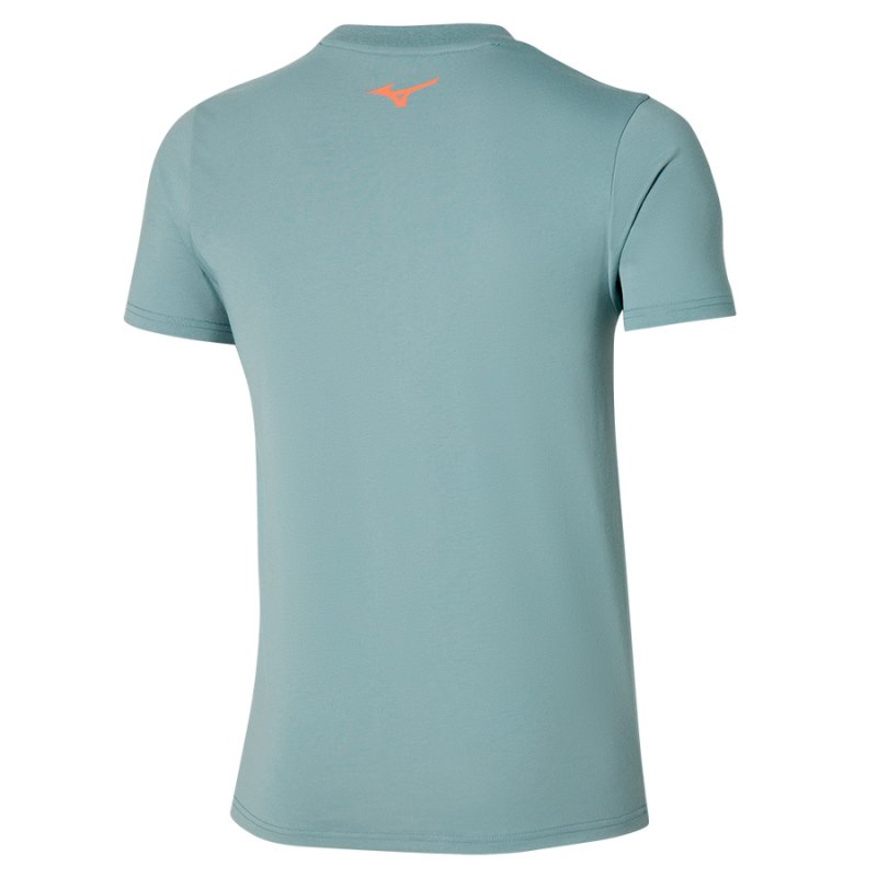 Mizuno Athletics Graphic Tee Lichtturquoise | DEVZ3209