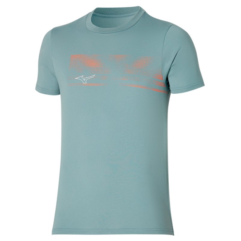 Mizuno Athletics Graphic Tee Lichtturquoise | DEVZ3209