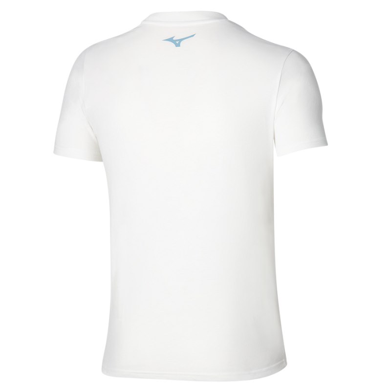 Mizuno Athletics Graphic Tee Wit | DSTV7614