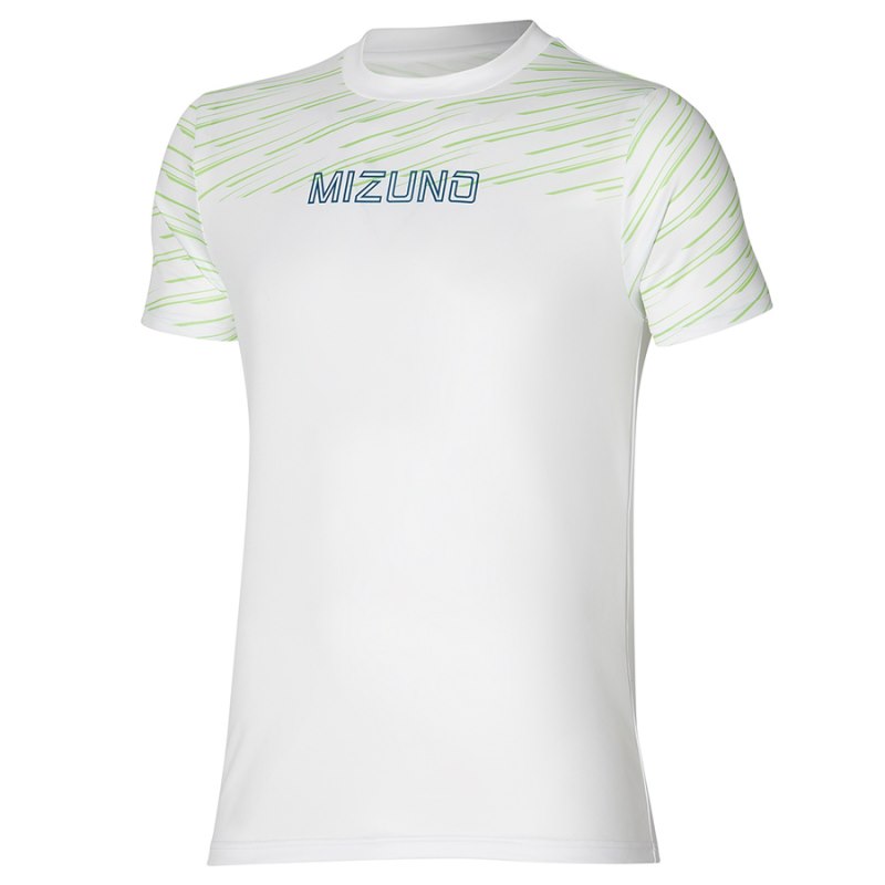 Mizuno Athletics Graphic Tee Wit | GUQH9779