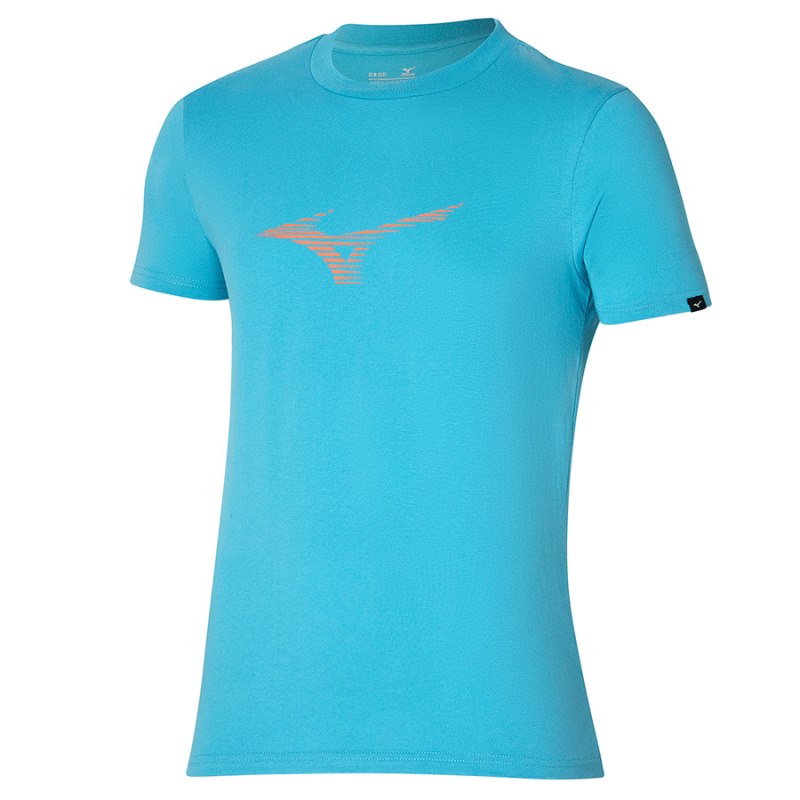 Mizuno Athletics RB Tee Blauw | DQIG8260