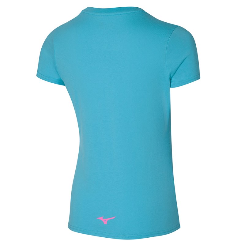 Mizuno Athletics RB Tee Blauw | TDLM4386