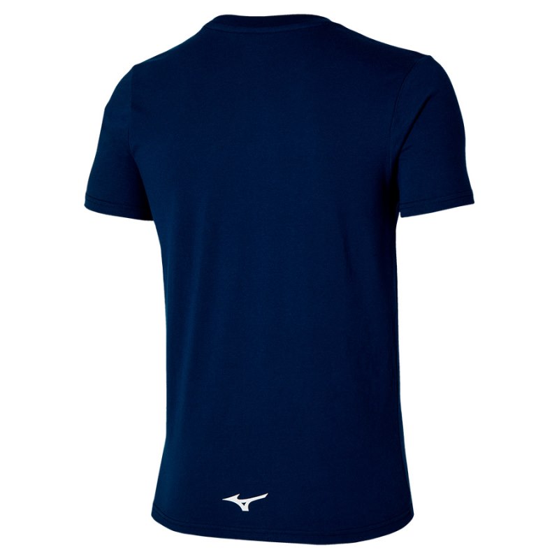 Mizuno Athletics RB Tee Donkerblauw | XJJL3346