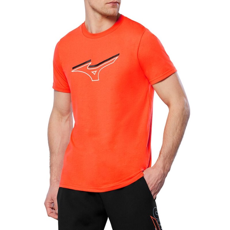 Mizuno Athletics RB Tee Oranje | XNKE1212