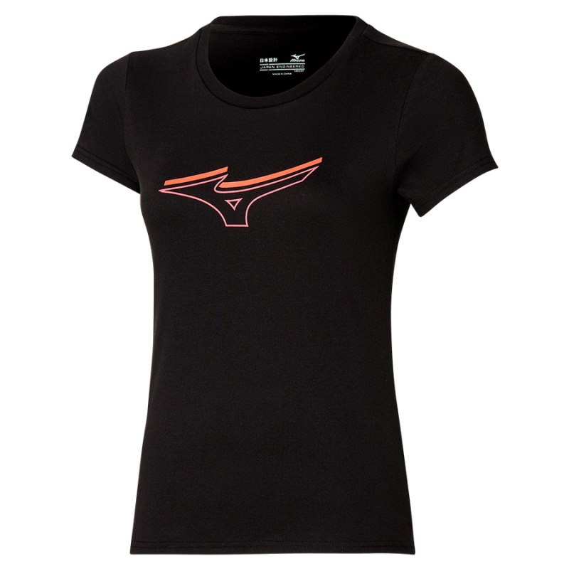 Mizuno Athletics RB Tee Zwart | FHGP3348