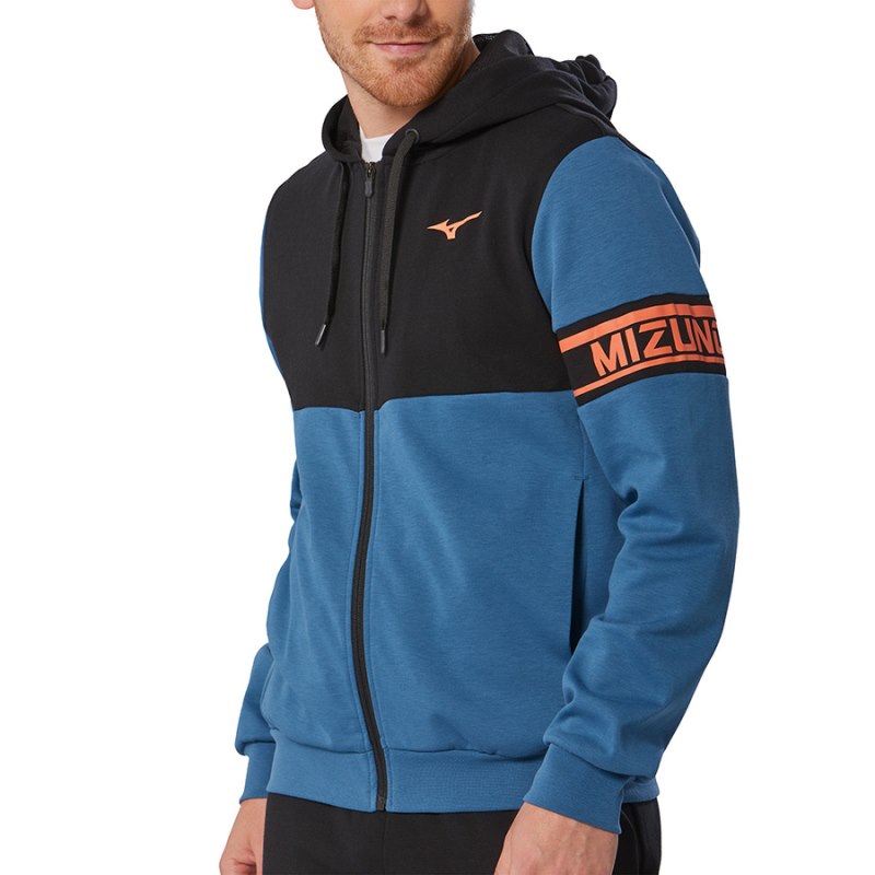 Mizuno Athletics Sweat Blauw Zwart | DCZV6153