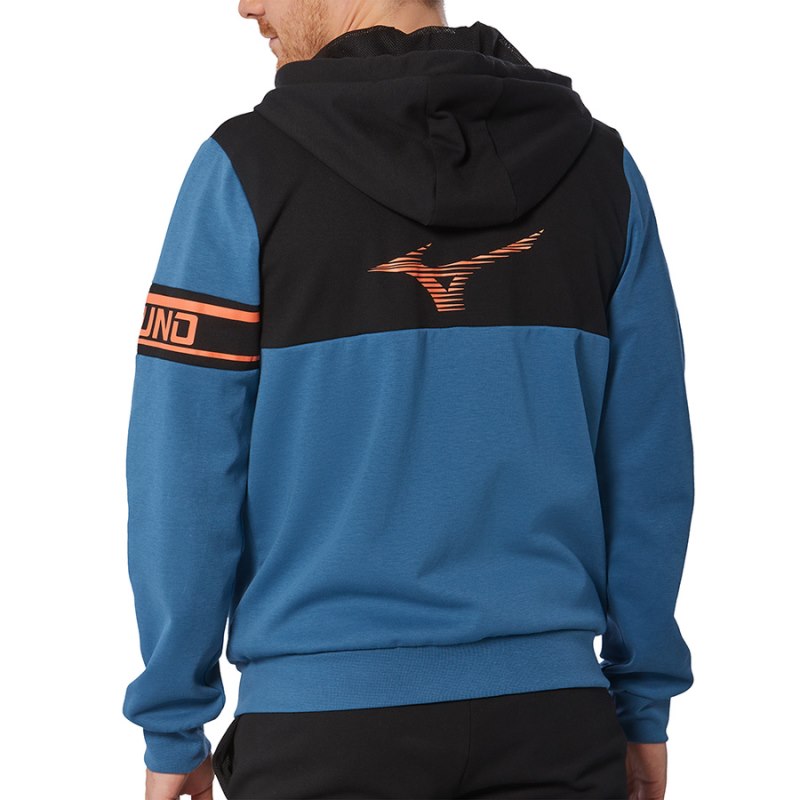 Mizuno Athletics Sweat Blauw Zwart | DCZV6153