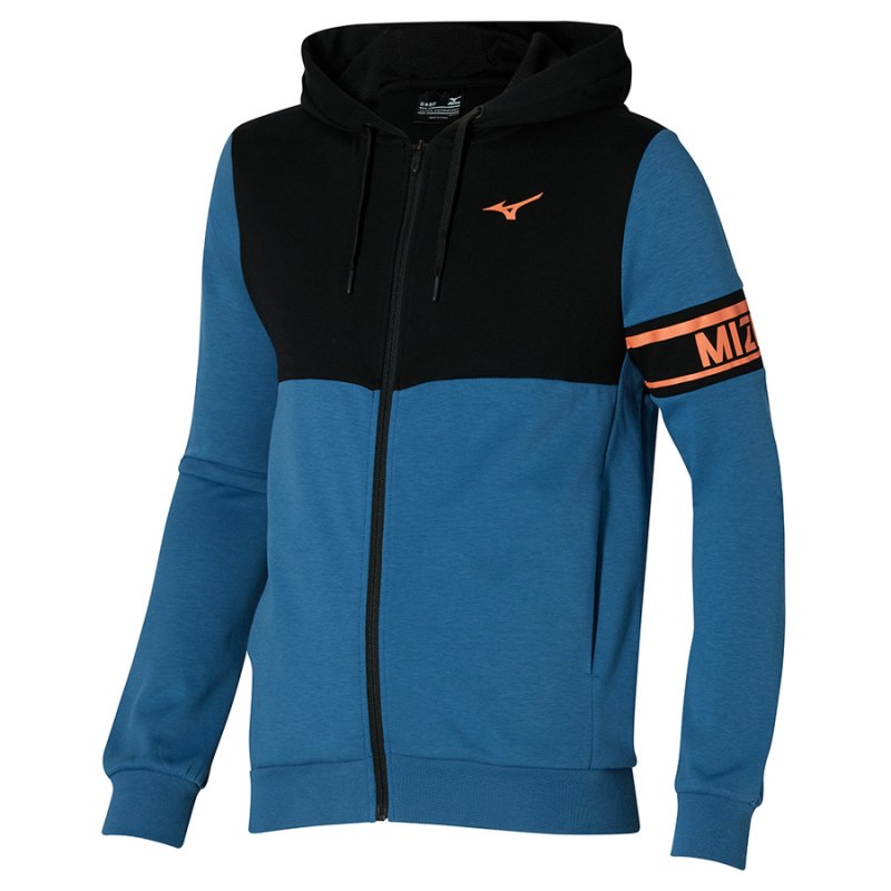 Mizuno Athletics Sweat Blauw Zwart | DCZV6153