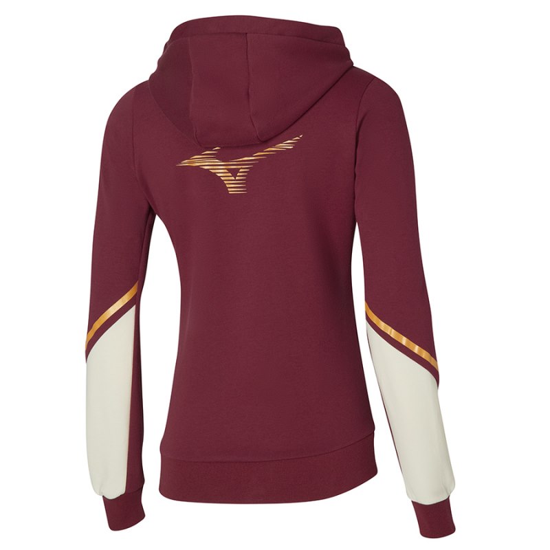 Mizuno Athletics Sweat Donkerrood | PSHS0039