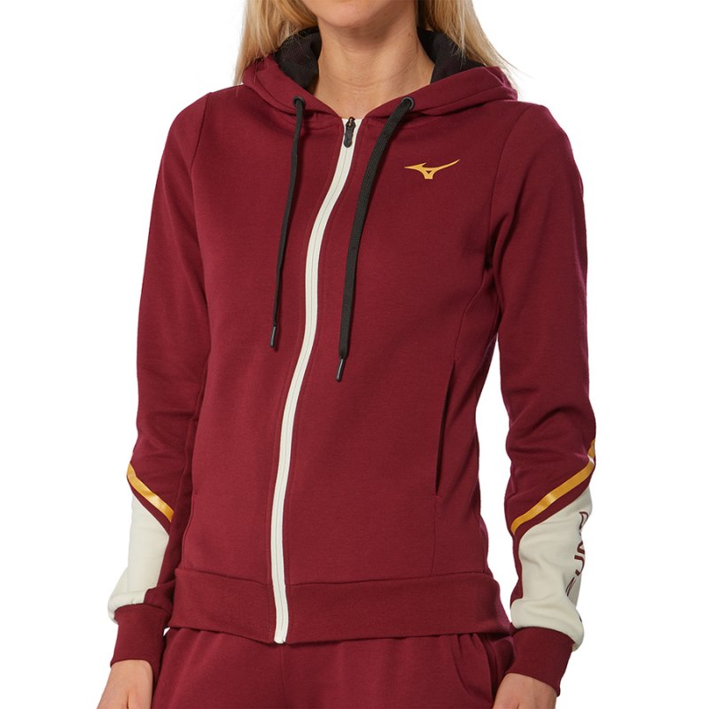 Mizuno Athletics Sweat Donkerrood | PSHS0039