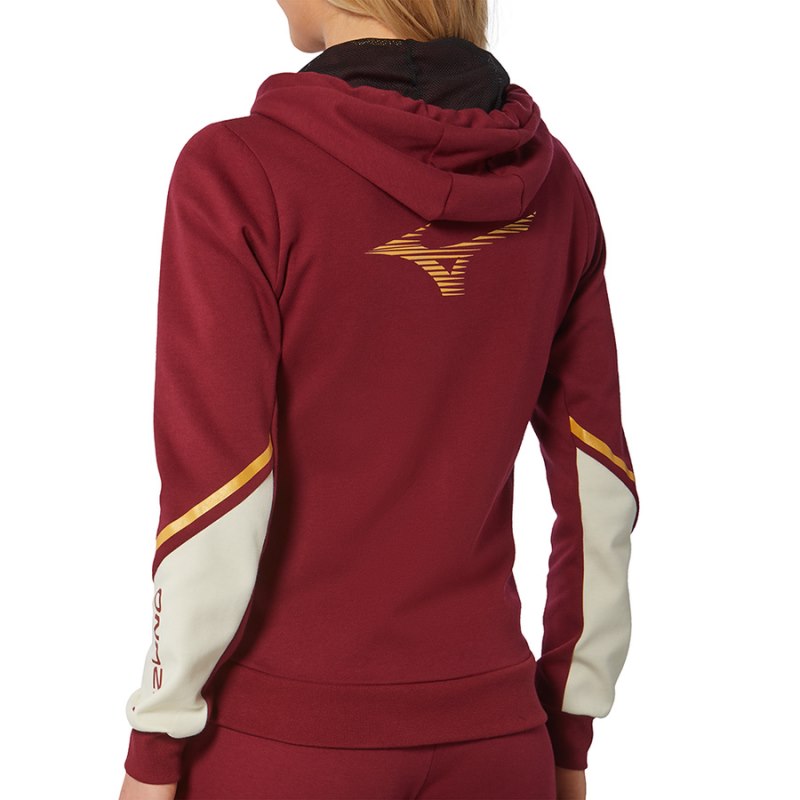 Mizuno Athletics Sweat Donkerrood | PSHS0039