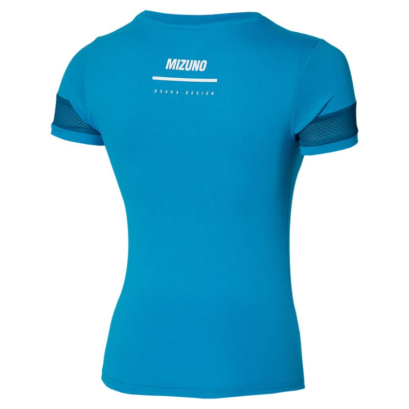 Mizuno Athletics Tee Blauw | CEPZ5929