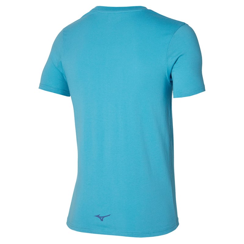 Mizuno Athletics Tee Blauw | FDSH6615