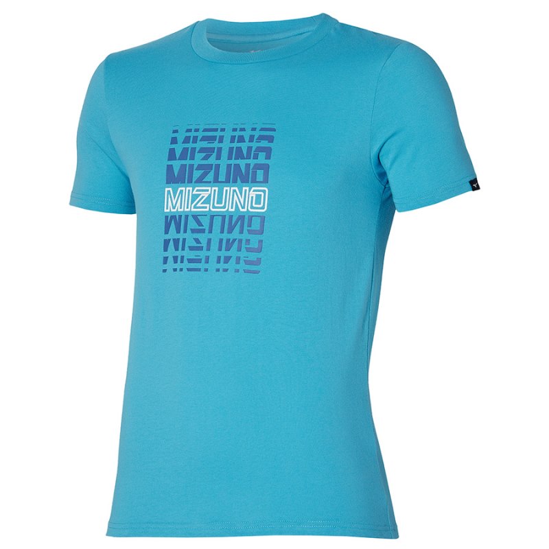 Mizuno Athletics Tee Blauw | FDSH6615