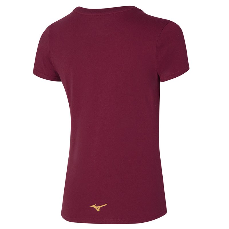 Mizuno Athletics Tee Bordeaux | BYLH9727