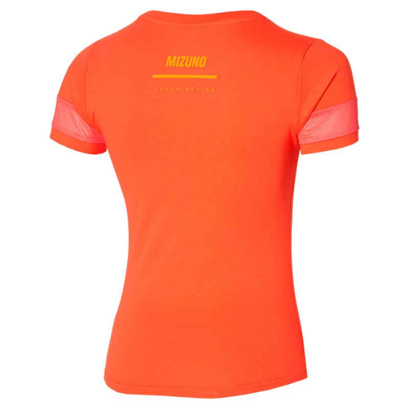 Mizuno Athletics Tee Oranje | TFMT9350