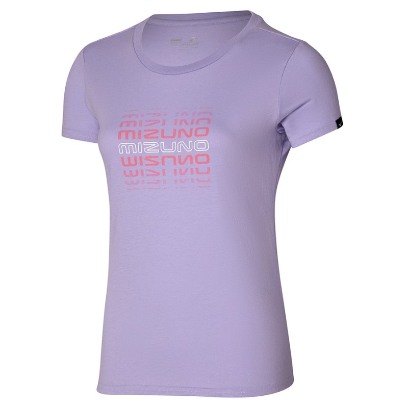 Mizuno Athletics Tee Paars | XCSS3017