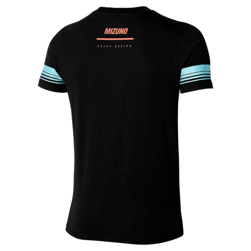 Mizuno Athletics Tee Zwart | DGFD0116