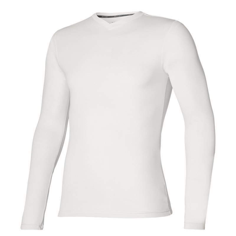 Mizuno BT Under V Neck Longsleeve Wit | CMXC1068