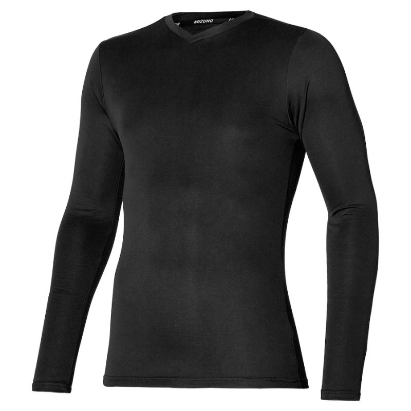 Mizuno BT Under V Neck Longsleeve Zwart | OLJA9810