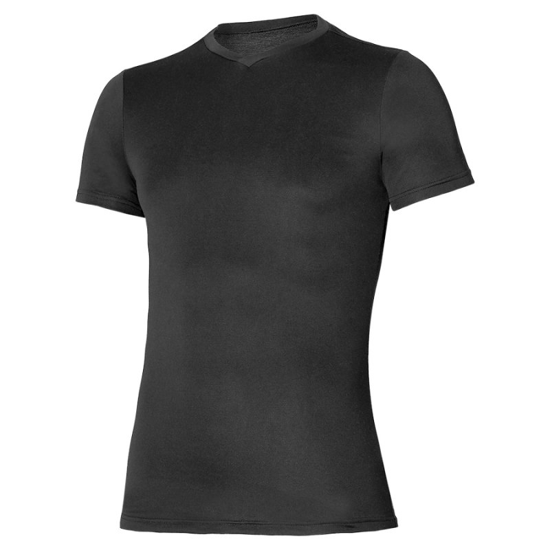 Mizuno BT Under V Neck Tee Zwart | UIIB0499