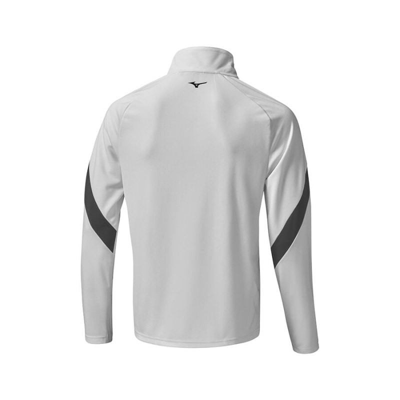 Mizuno Breath Thermo Drop 1/4 Zip Grijs | SUKB9811