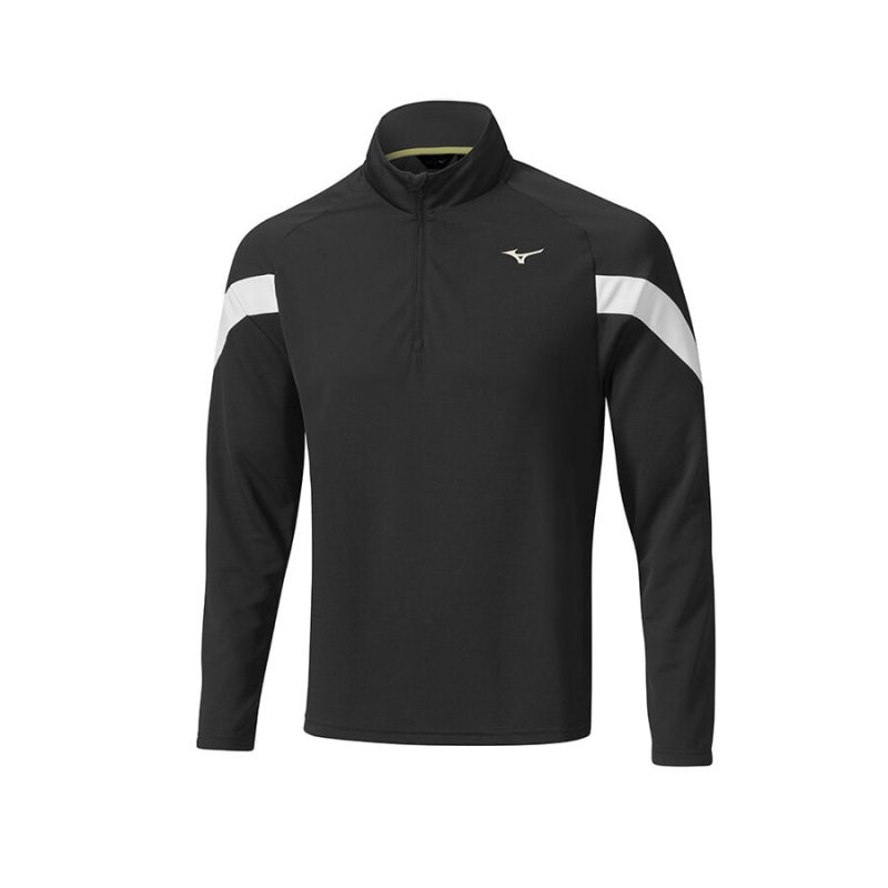 Mizuno Breath Thermo Drop 1/4 Zip Zwart | SSQP8512